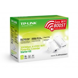TL-WPA2220KIT 300Mbps AV600 Wi-Fi Powerline Extender Starter Kit